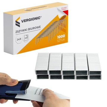 НАБОР СТЕПЛЕНОВ 24/6 ОЦИНКОВАННЫХ ДЛЯ ОФИСНЫХ СТЕПЛЕРОВ УНИВЕРСАЛЬНЫЙ 1000 шт.