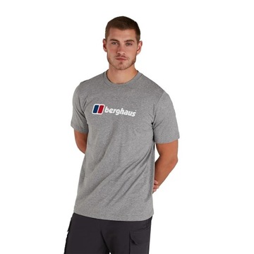 BERGHAUS SZARA MELANŻOWA KOSZULKA LOGO (S)