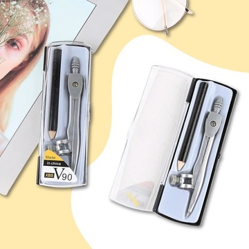 Геометрический металлический металлический кирпичный набор школьного компаса с карандашом для обучения