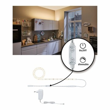 PAULMANN SimpLED Power Strip zestaw 1,5m ciepła biel 17W z ochroną 789.55 P 789