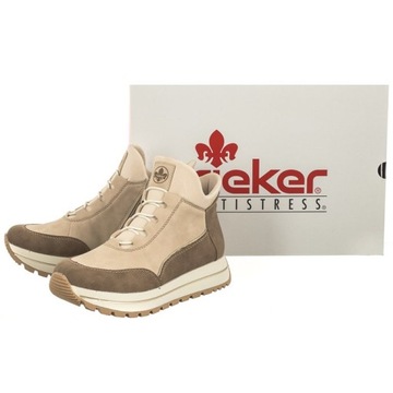 Buty Sneakersy Damskie Rieker Beżowe N4051-62