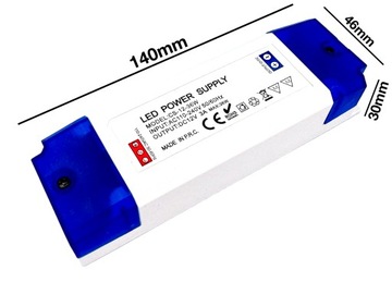 ZASILACZ 12V LED MEBLOWY 36W 3A Do Taśmy LED Transformator