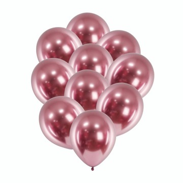 Balony RÓŻOWE ZŁOTO urodziny wesele KARNAWAŁ STUDNIÓWKA glossy 30cm 10szt