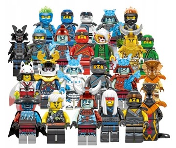 NINJAGO KLOCKI MINI FIGURKI NINJA 24 SZTUKI ZESTAW