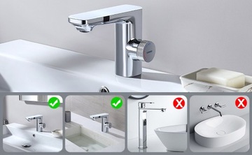 Смеситель для умывальника Бесконтактный фотоэлемент Смеситель для умывальника с двойным ИК-датчиком