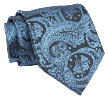 Krawat w Niebieski Orientalny Wzór-CHATTIER