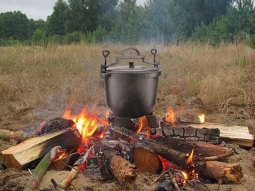 Эмалированный котел 8L Венгерский охотничий горшок для костра и гриля