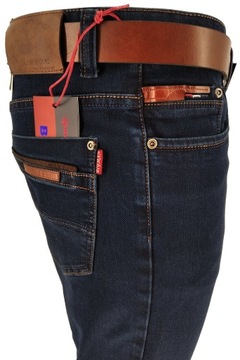 SPODNIE MĘSKIE JEANS JEANSY GRANAT W42 104-108 CM