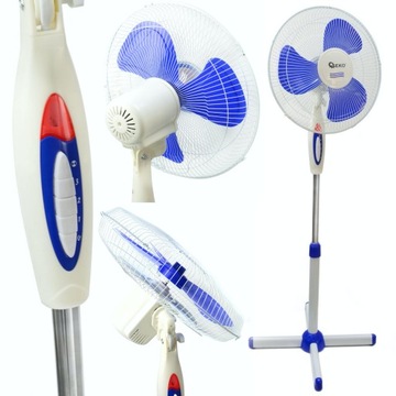 НАПОЛЬНЫЙ ВЕНТИЛЯТОР GEKO 45 Вт 16 ФУТОВ БЕЛЫЙ