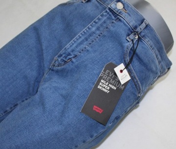 Jeansy Levi's Mile 227910089 rurki wysoki stan nowa kol. Levis oryg.W27/L30