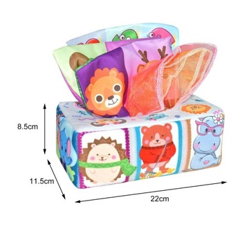 Детская коробка для салфеток Монтессори, сенсорные игрушки, салфетки для работы, игра в бумажное животное