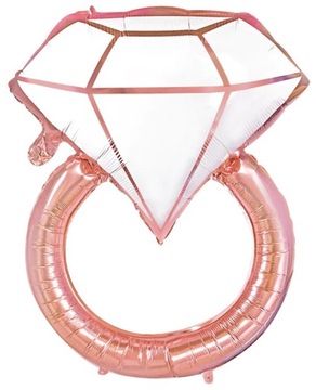 Balon Foliowy Pierścionek 67x80 Wieczór Panieński Rose gold