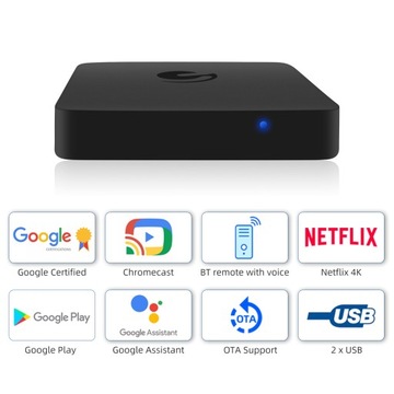 ТЕЛЕВИЗИОННАЯ ПРИСТАВКА EMATIC 4K ULTRA HD ДЛЯ Android NETFLIX GOOGLE