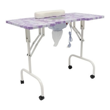 Складной маникюрный столик. Переносной станок для ухода за ногтями с контейнером для сбора пыли.