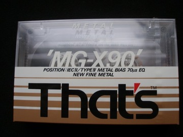 Thats MG-X 90 Metal 1990-92 rok Kaseta Magnetofonowa Metal Warszawa