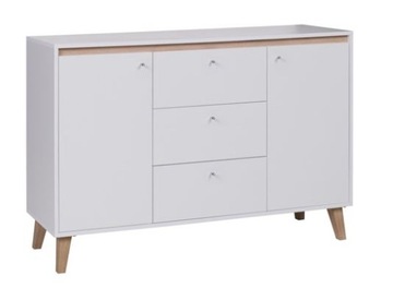 Biała duża komoda OVIEDO K2D3SZ 135 cm