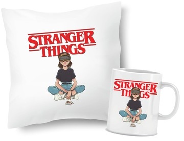 Zestaw PODUSZKA + KUBEK STRANGER THINGS na prezent
