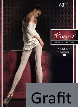 Rajstopy 4 60 micro 3D wz SABENA Fiore grafit