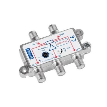 Rozgałęźnik TV RTA 140 aktywny, 4 wyjścia - TELMOR