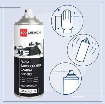 ТЕРМОСТОЙКАЯ МАТОВАЯ ЧЕРНАЯ КРАСКА ДЛЯ КАМИНА И ГРИЛЯ 400мл