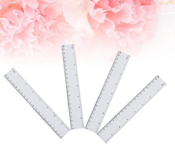 4шт 20см пластиковая прямая линейка