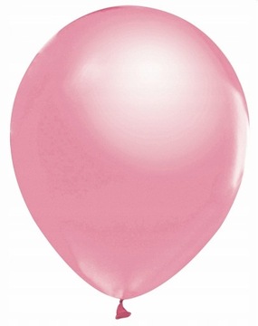 Balony Metaliczne j. różowe 30 cm 10 szt.