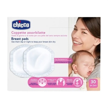 Chicco Wkładki laktacyjne antybakteryjne 30 sztuk