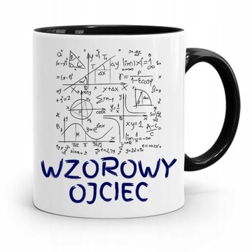KUBEK CZARNY PREZENT NA DZIEŃ OJCA WZOROWY OJCIEC z Nadrukiem ze Zdjęciem