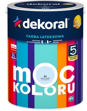 DEKORAL Moc Koloru Farba Lodowy Błękit 5l