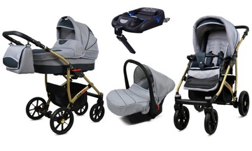 BabyLux Wózek 4w1 dziecięcy Largo + baza ISOFIX