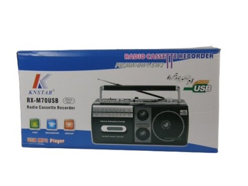 KNSTAR RX-M70 USB/SD РАДИО/КАССЕТА
