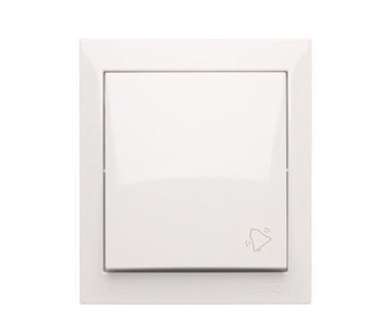 AQUACLICK PRZYCISK DZWONEK NATYNKOWY BIAŁY IP44