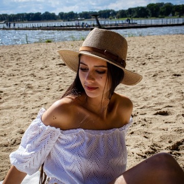 Женская мужская шляпа ПАНАМА, федора, СОЛОМА, летняя, ЭЛЕГАНТ