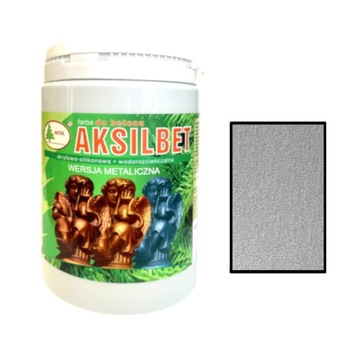 FARBA AKSILBET METALICZNY DO BETONU 1kg SREBRNY