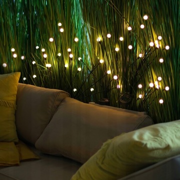 Lampki ogrodowe solarne kulki 8LED 70cm kolorowe