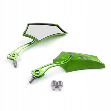 Lusterka motocyklowe 8mm 10mm zielone