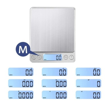 ЦИФРОВЫЕ КУХОННЫЕ ВЕСЫ 3КГ/0,1Г С ЗАРЯЖКОЙ USB, СЕРЕБРЯНЫЕ