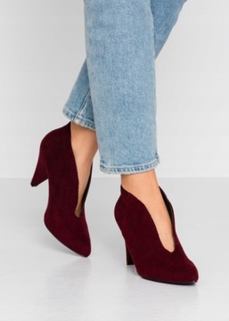 DOROTHY PERKINS Admiral Burgundy 38 botki W47