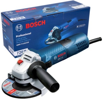 SZLIFIERKA KĄTOWA 125MM GWS 7-125 720W RSP 0601388108 BOSCH