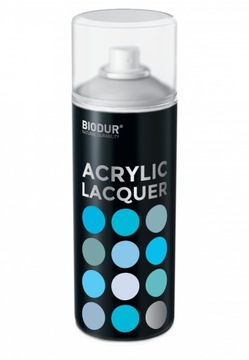 Biodur Lakier farba w spreju AKRYLOWA bezbarwny połysk spray 400ml