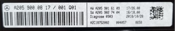 HEAD-UP HUD MERCEDES C W205 A2059000817