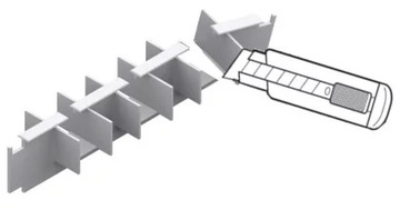 Соединитель ПВХ для белого потолочного карниза