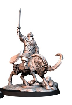 Silver Goat Dwarves Captain on Goat