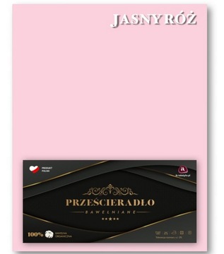 Prześcieradło Tradycyjne Bawełniane 160x200 Różowe
