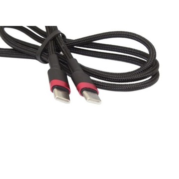 USB TYPE C USBC USB TYPE C USBC-кабель 1 м, черный, 60 Вт, нейлон, HQ Power Delivery