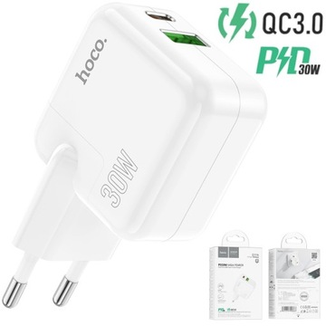 Szybka ładowarka Typ Typu C USB-C PD30W QC3.0 18W do iPhone 15 Plus Pro Max