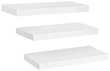 3 ПОЛКИ 40x15см БЕЛЫЙ ЧЕРНЫЙ ДУБ НАСТЕННАЯ ПОЛКА ДЛЯ КУХНИ И ГОСТИНОЙ МЕБЕЛЬ