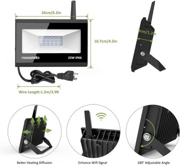4 светодиодных лампы Spotlight RGB мощностью 25 Вт IP66 для наружного рождественского домашнего освещения