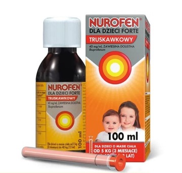 Nurofen Forte dla dzieci smak truskawkowy 100 ml