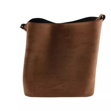 TOREBKA DAMSKA MONNARI ZAMSZOWA BRĄZOWA NA PASKU